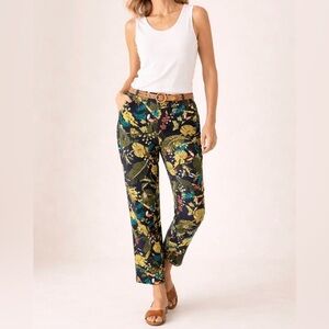 Chico’s Luxe Tropical Print Utility Slim Ankle Pants NWT SZ .5 / Small / 6